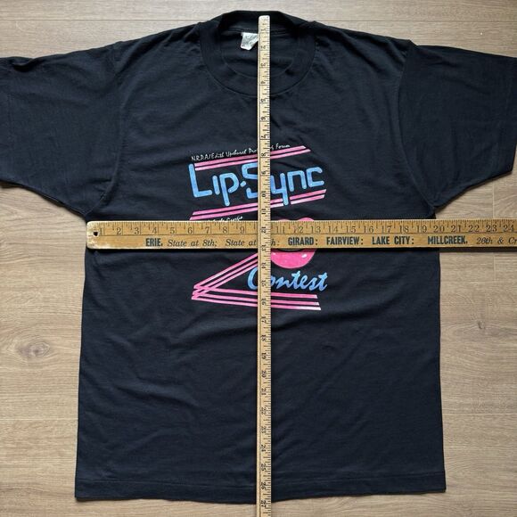 Vintage 80s Lip Sync Contest Single Stitch Graphic T-Shirt - Picture 6 of 7